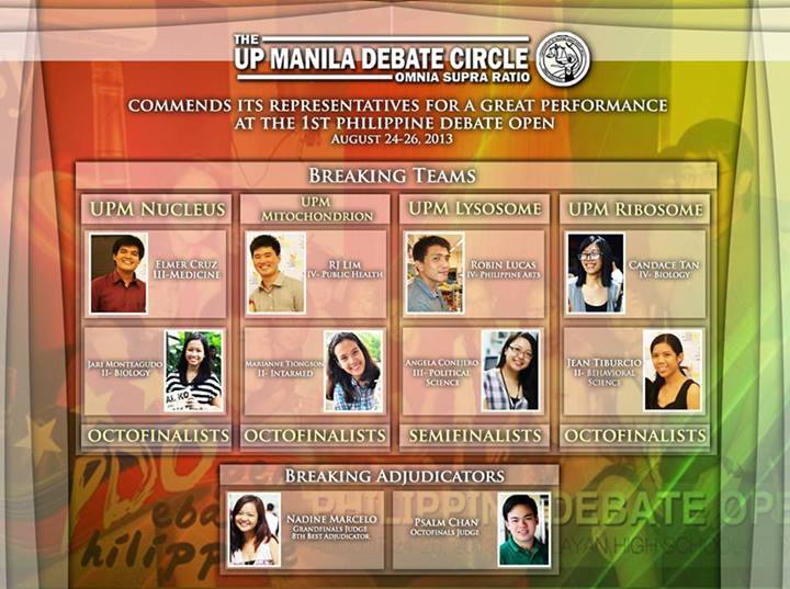 Credit: UP Manila Debate Circle
