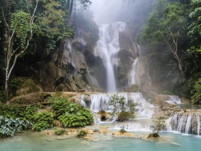 Luang Prabang, Laos. It's a tourist-y town literally surrounded by a jungle. What's not to love? 