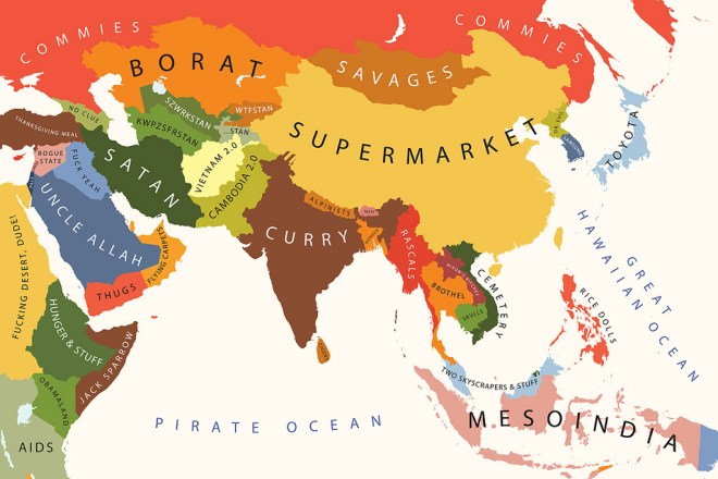 In fact, this helpful map suggests the unique selling points of the different Asian countries. Very accurate. 