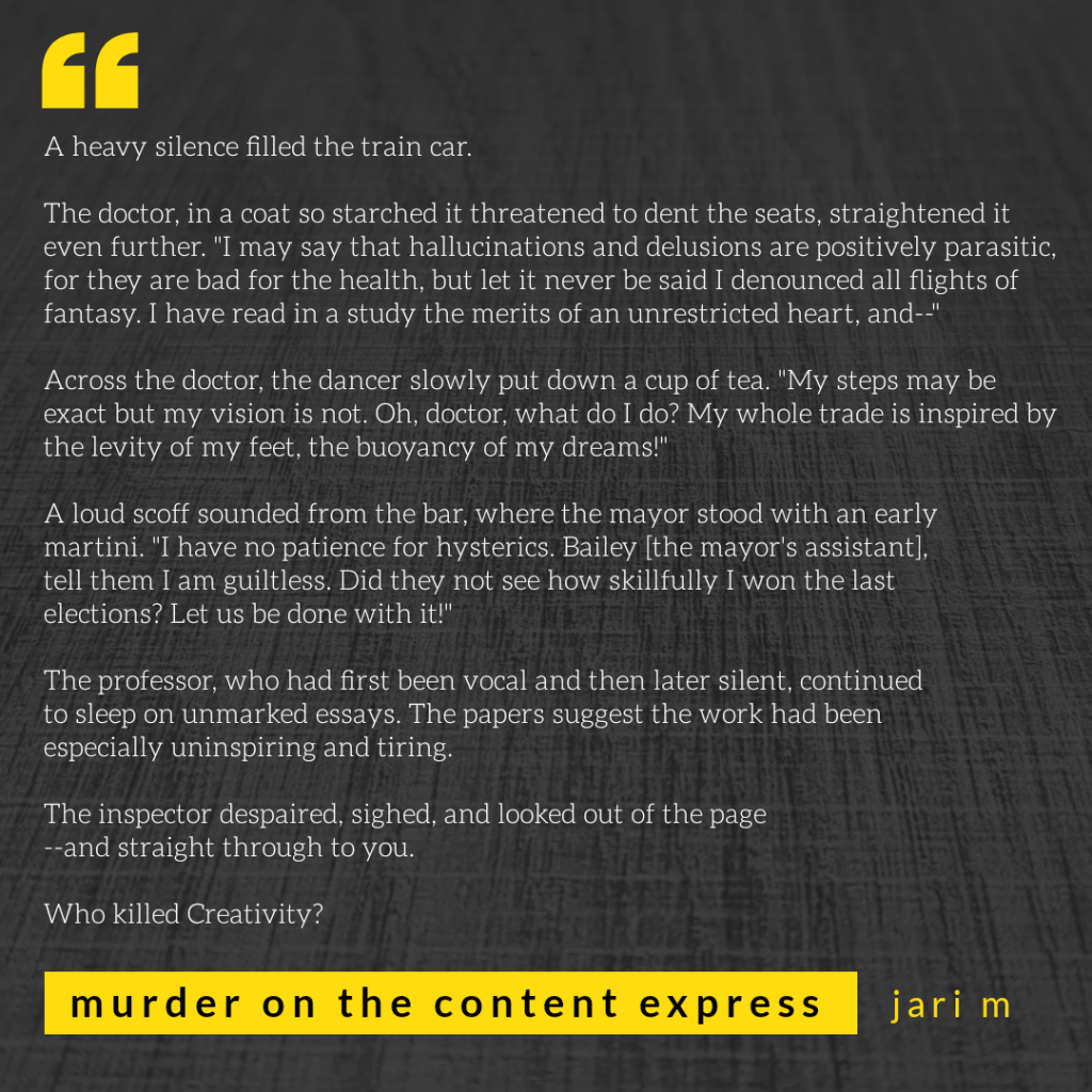 murder on the content&nbsp;express