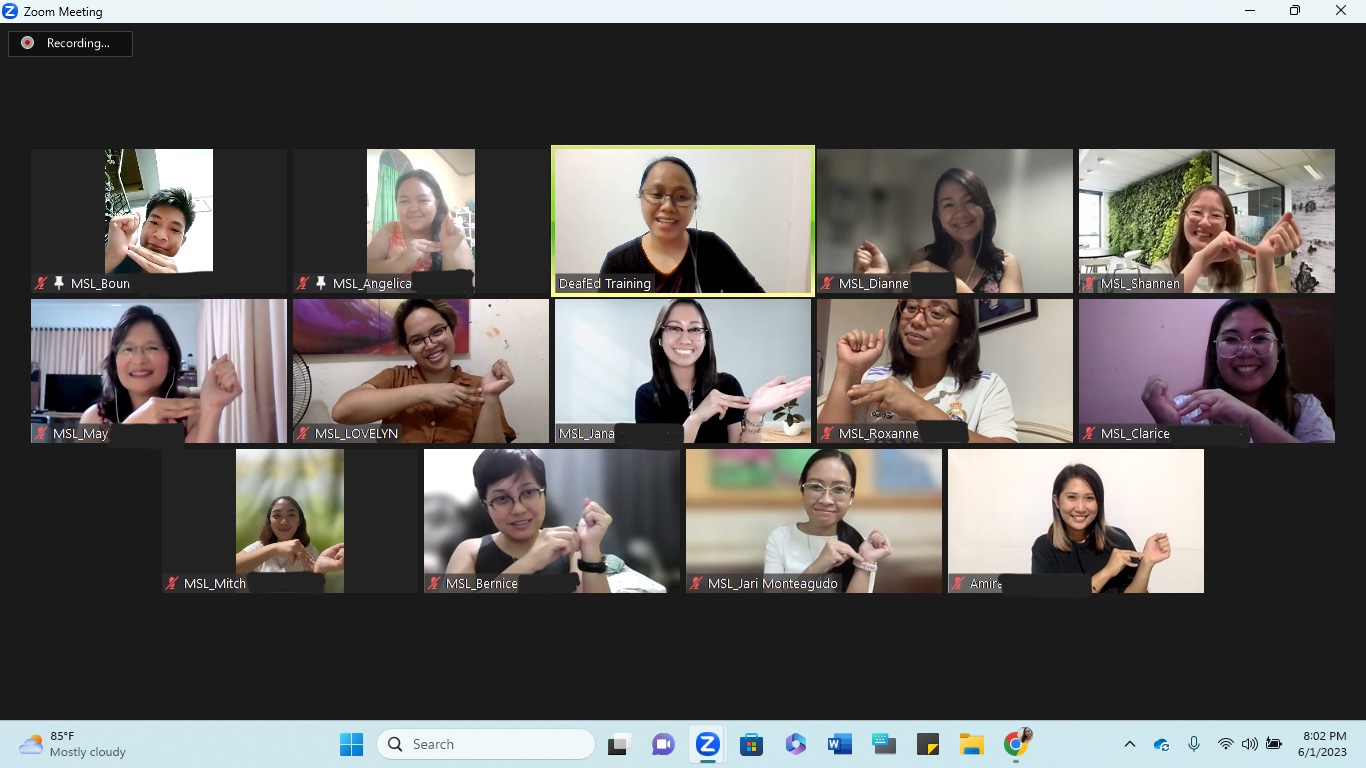 Sign Language Trainig Baby Steps in Filipino Sign Language – Training with DeafEd Philippines ...